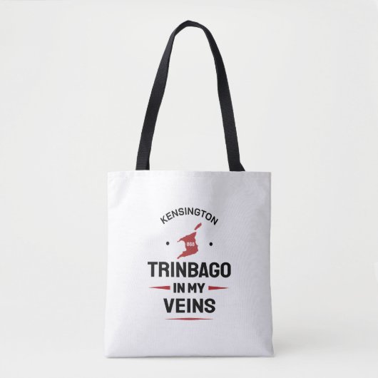 Trinbago in My Veins | Trini Pride WHITE Tasche (Vorderseite)