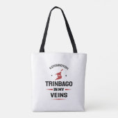 Trinbago in My Veins | Trini Pride WHITE Tasche (Rückseite)