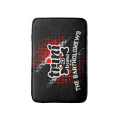 Trini 2D Bone Trinidad und Tobago Dot Pattern Flag Badematte (Vorderseite Vertikal)