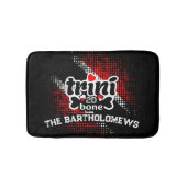 Trini 2D Bone Trinidad und Tobago Dot Pattern Flag Badematte (Vorderseite)