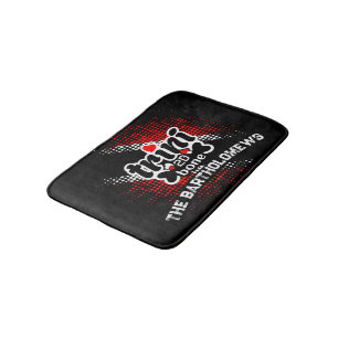 Trini 2D Bone Trinidad und Tobago Punktmusterflagg Badematte