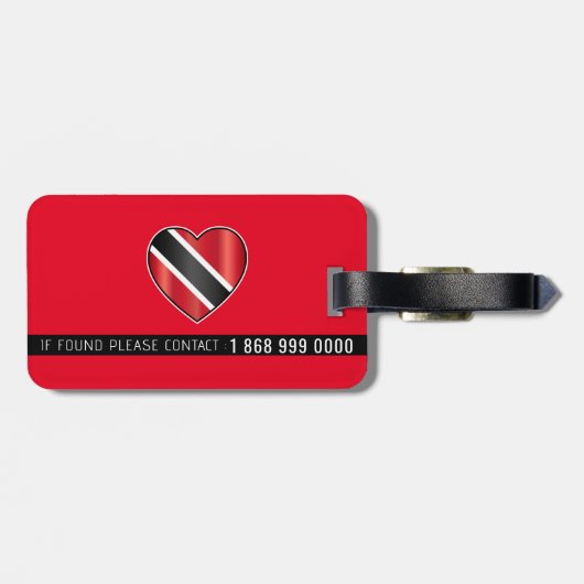 TRINI 868 RED GEPÄCKANHÄNGER (Rückseite horizontal)