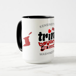 Trini Beyond de Bone Map and Name WHITE Tasse