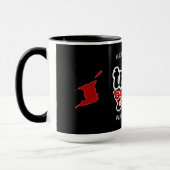 Trini Beyond Knochenkarte und Name BLACK Tasse (Links)