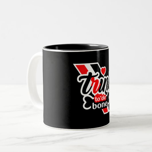 Trini bis zum Knochen Zweifarbige Tasse (Vorderseite Links)