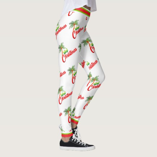 Trini Christmas auf WHITE Leggings (Rechts)