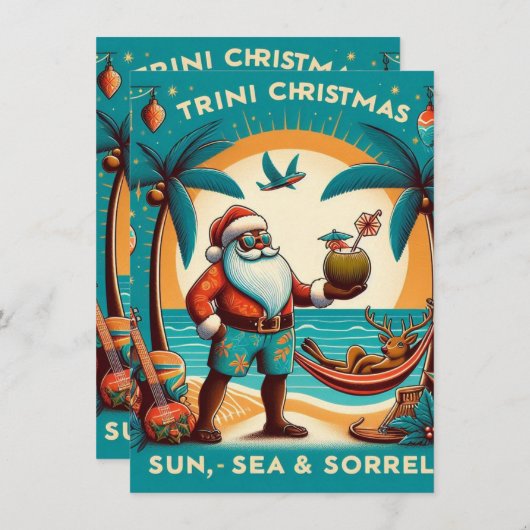 Trini Christmas Feiertagskarte (Vorne/Hinten)