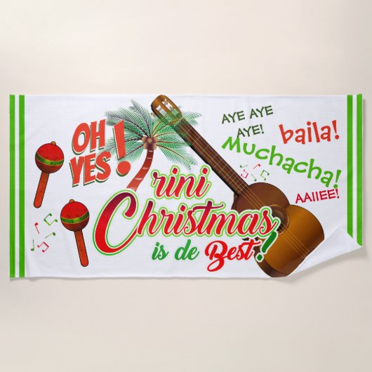 Trini Christmas is de Best / Marac und Cuatro Strandtuch (Vorderseite)