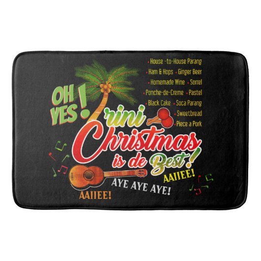 Trini Christmas is de Best on BLACK Badematte (Vorderseite)