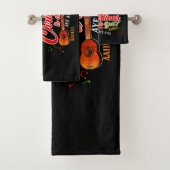 Trini Christmas is de Best on BLACK Badhandtuch Set (Insitu)