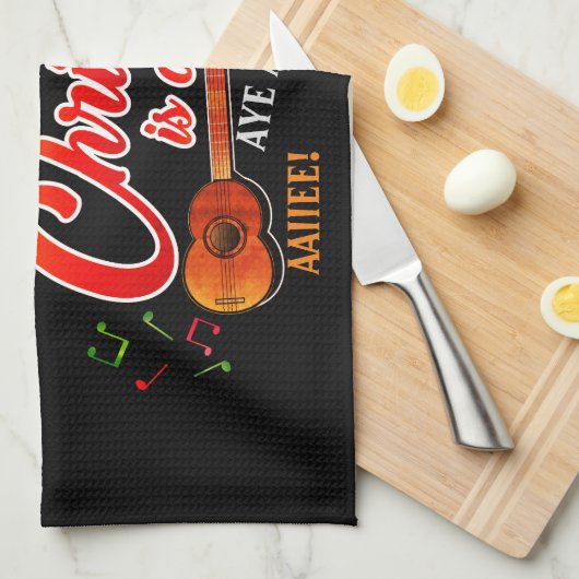 Trini Christmas is de Best on BLACK Geschirrtuch (Viertel Falte)