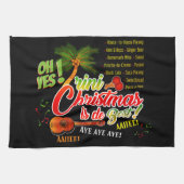 Trini Christmas is de Best on BLACK Geschirrtuch (Horizontal)