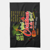 Trini Christmas is de Best on BLACK Geschirrtuch (Vertikal)