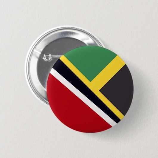 Trini Jamaican Flag | Trinidad Jamaica Flag Button (Vorne & Hinten)