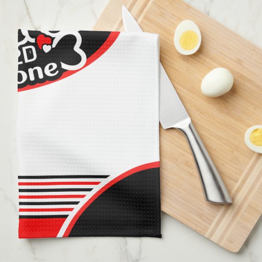 Trini to de Bone on )Ihre Farbe) Geschirrtuch (Viertel Falte)