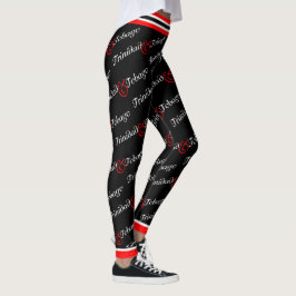 Trini / Trinidad und Tobago Patriotic - Schwarz Leggings