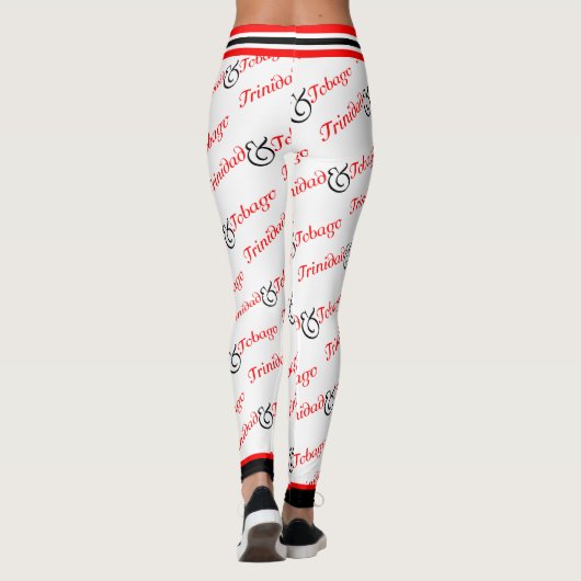 Trini/Trinidad und Tobago Patriotic - weiß Leggings (Rückseite)