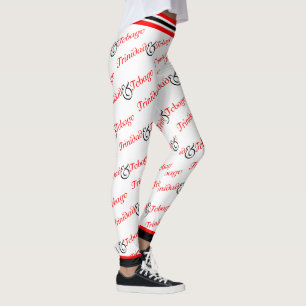 Trini / Trinidad und Tobago Patriotic - White Leggings