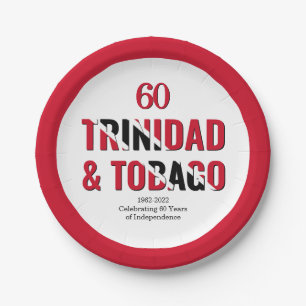 TRINIDAD 60 Jahre Unabhängigkeit Pappteller