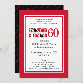 TRINIDAD - 60-jährige Unabhängigkeit Einladung