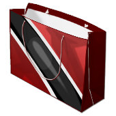 Trinidad and Tobago Flag Gift Bag Große Geschenktüte (Rückseite Schrägansicht)