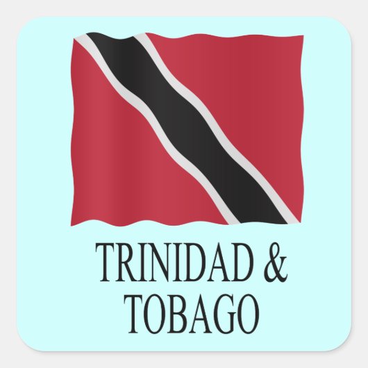 Trinidad and Tobago flag Quadratischer Aufkleber (Vorderseite)