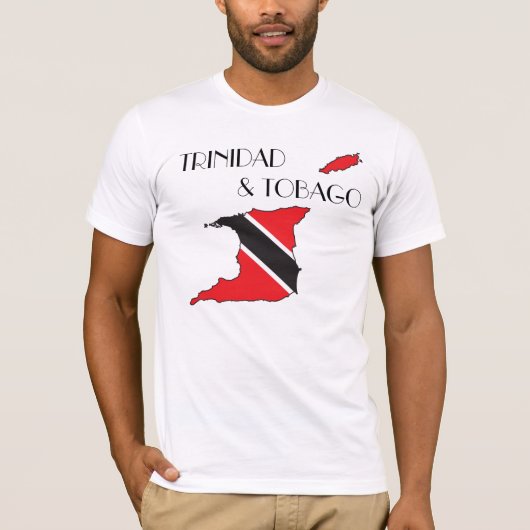 Trinidad and Tobago Flagge-Karte Shirt (Vorderseite)