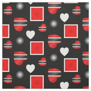 Trinidad and Tobago Heart Flag on Black Stoff