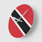 Trinidad and Tobago National Flag Clock Runde Wanduhr (Winkel)