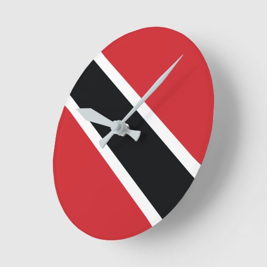 Trinidad and Tobago National Flag Clock Runde Wanduhr (Winkel)