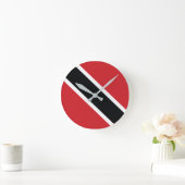 Trinidad and Tobago National Flag Clock Runde Wanduhr (Zuhause)
