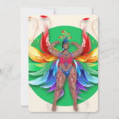 Trinidad Carnival Queen - Tropical Cards Einladung (Vorderseite)