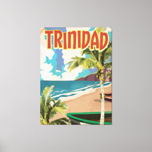 Trinidad Cartoon Reiseplakat Leinwanddruck