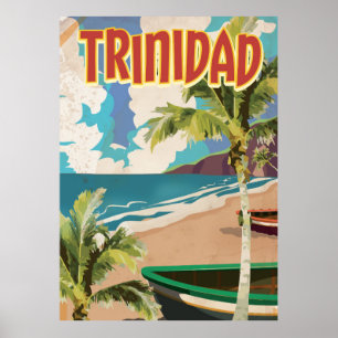 Trinidad Cartoon Reiseplakat Poster