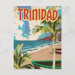 Trinidad Cartoon Reiseplakat Postkarte