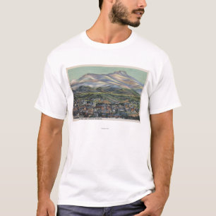 Trinidad-, Colorado- - Fishersspitze und Stadt T-Shirt
