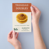 Trinidad Doubles Authentischer Geschmack Kleinunte Flyer (Handgriff)
