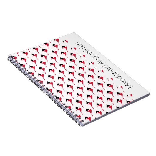 TRINIDAD FLAG Custom Add Name Notebook Journal Notizblock (Rechte Seite)