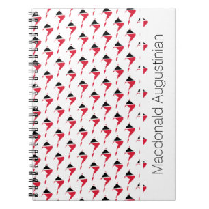 TRINIDAD FLAG Custom Add Name Notebook Journal Notizblock