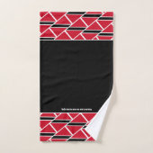 TRINIDAD FLAG Individualisierte Schrift BLACK Trin Badhandtuch Set (Handtuch)