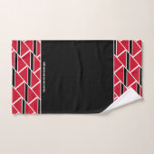 TRINIDAD FLAG Individualisierte Schrift BLACK Trin Badhandtuch Set (Handtuch)