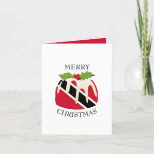 TRINIDAD FLAG   Weihnachtspudding   festlich Feiertagskarte