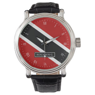 Trinidad-Flaggen-individueller Name Armbanduhr