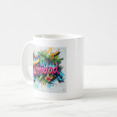 Trinidad Graffiti Vibes: Island Street Art Ed Kaffeetasse (Vorderseite Links)