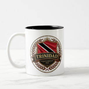 Trinidad Heritage Crest   Karibischer Stolz Zweifarbige Tasse