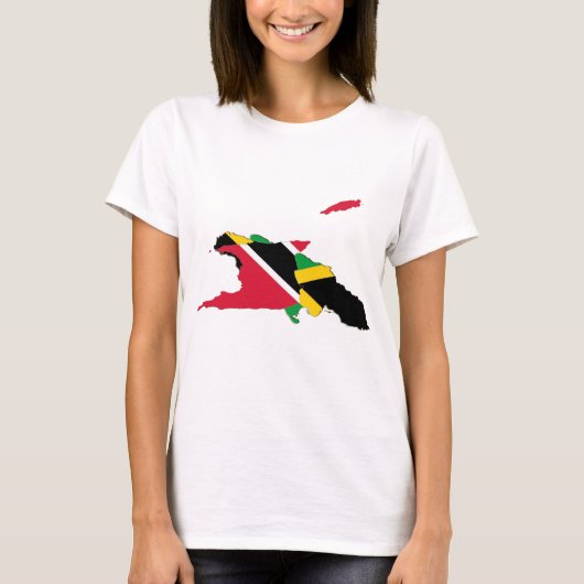 Trinidad Jamaica Design - Karte T-Shirt (Vorderseite)
