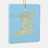 Trinidad Map Weihnachten Keramikornament (Rechts)