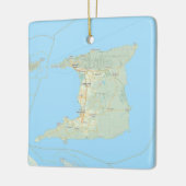 Trinidad Map Weihnachten Keramikornament (Links)