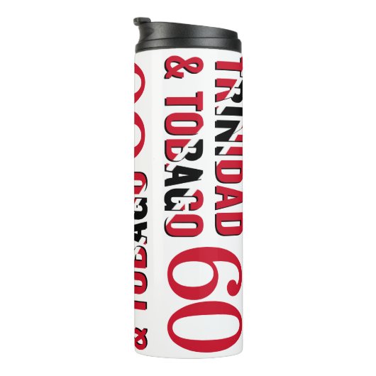 TRINIDAD Monogramm zum 60. Jahrestag Thermosbecher (Nach rechts gedreht)