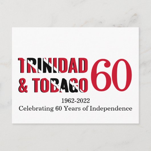 TRINIDAD TOBAGO 60 Jahre Unabhängigkeit Postkarte (Vorderseite)